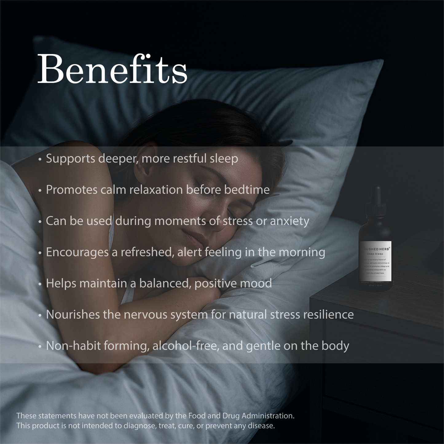 The Crushed Herb® Deep Sleep – 2 fl oz & 4 fl oz Glycerite Tincture | 10:1 98% Purity Herbal Extracts & Amino Acids for Natural Relaxation & Sleep Support | Alcohol-Free & Hormone-Free