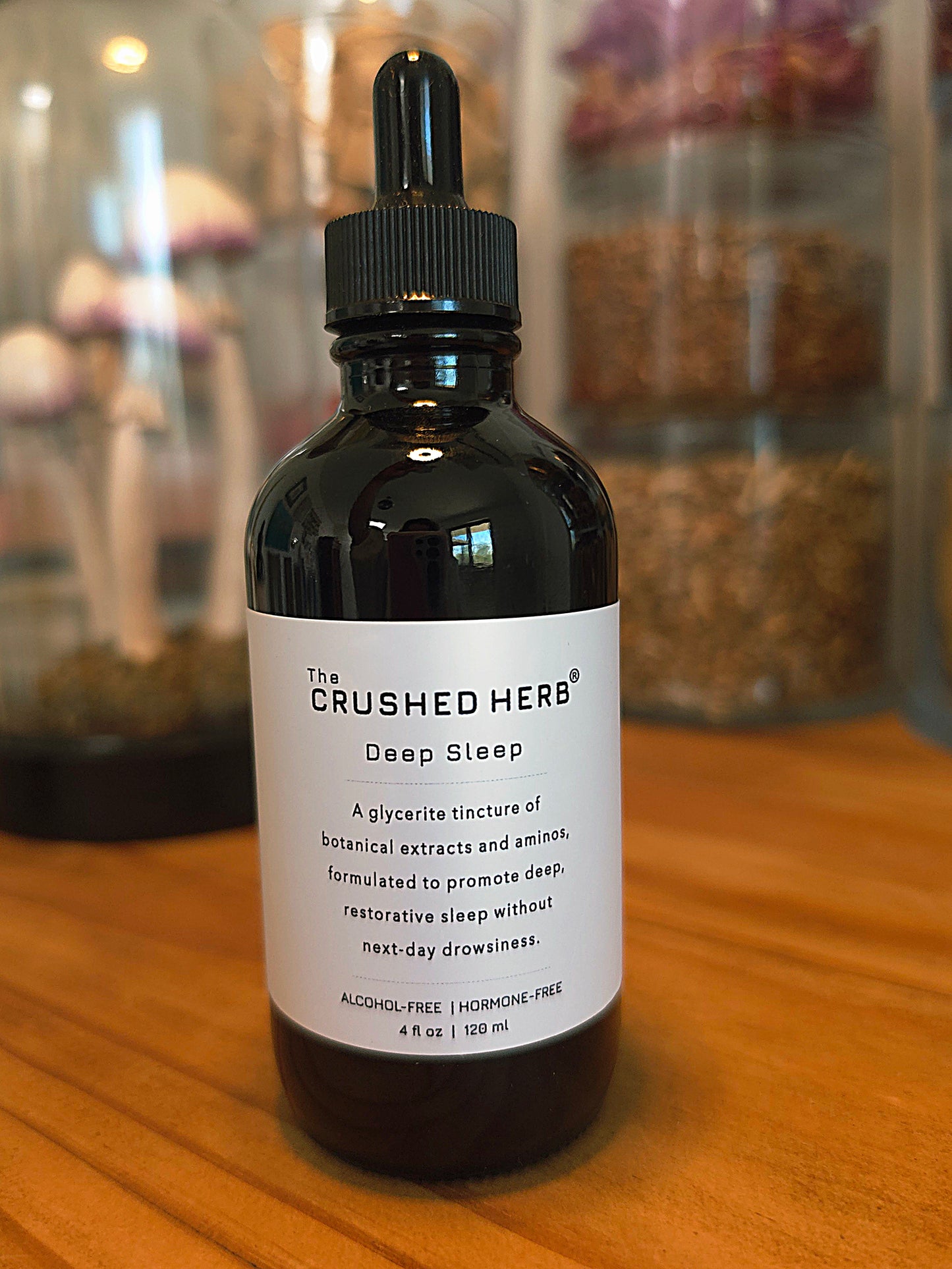 The Crushed Herb® Deep Sleep – 2 fl oz & 4 fl oz Glycerite Tincture | 10:1 98% Purity Herbal Extracts & Amino Acids for Natural Relaxation & Sleep Support | Alcohol-Free & Hormone-Free